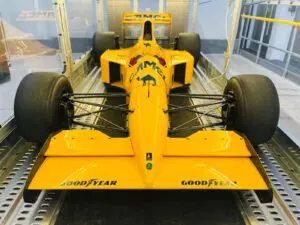 Lotus 102 Formula One car securely displayed in the Icon Auto Vault at our premises