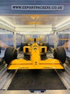 Detail of the bespoke construction and finish of the ICON Auto Vault transport case